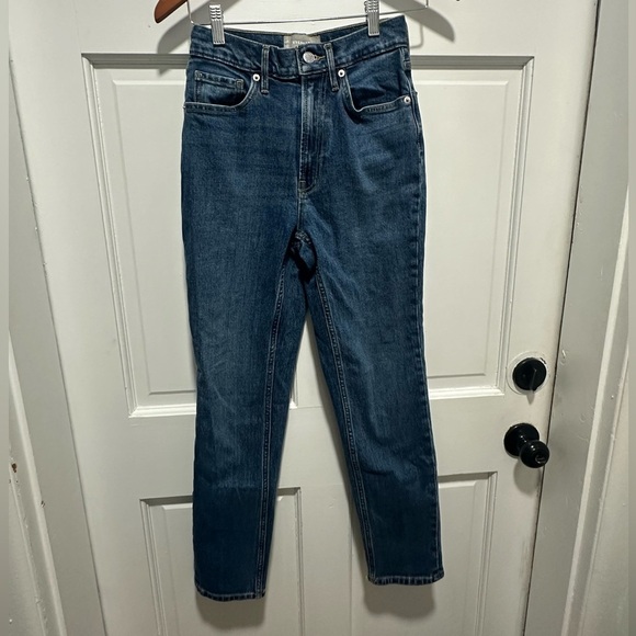 Everlane Women's The Original Cheeky Straight Leg Jeans in Deep Blue Size 25 - Picture 6 of 6